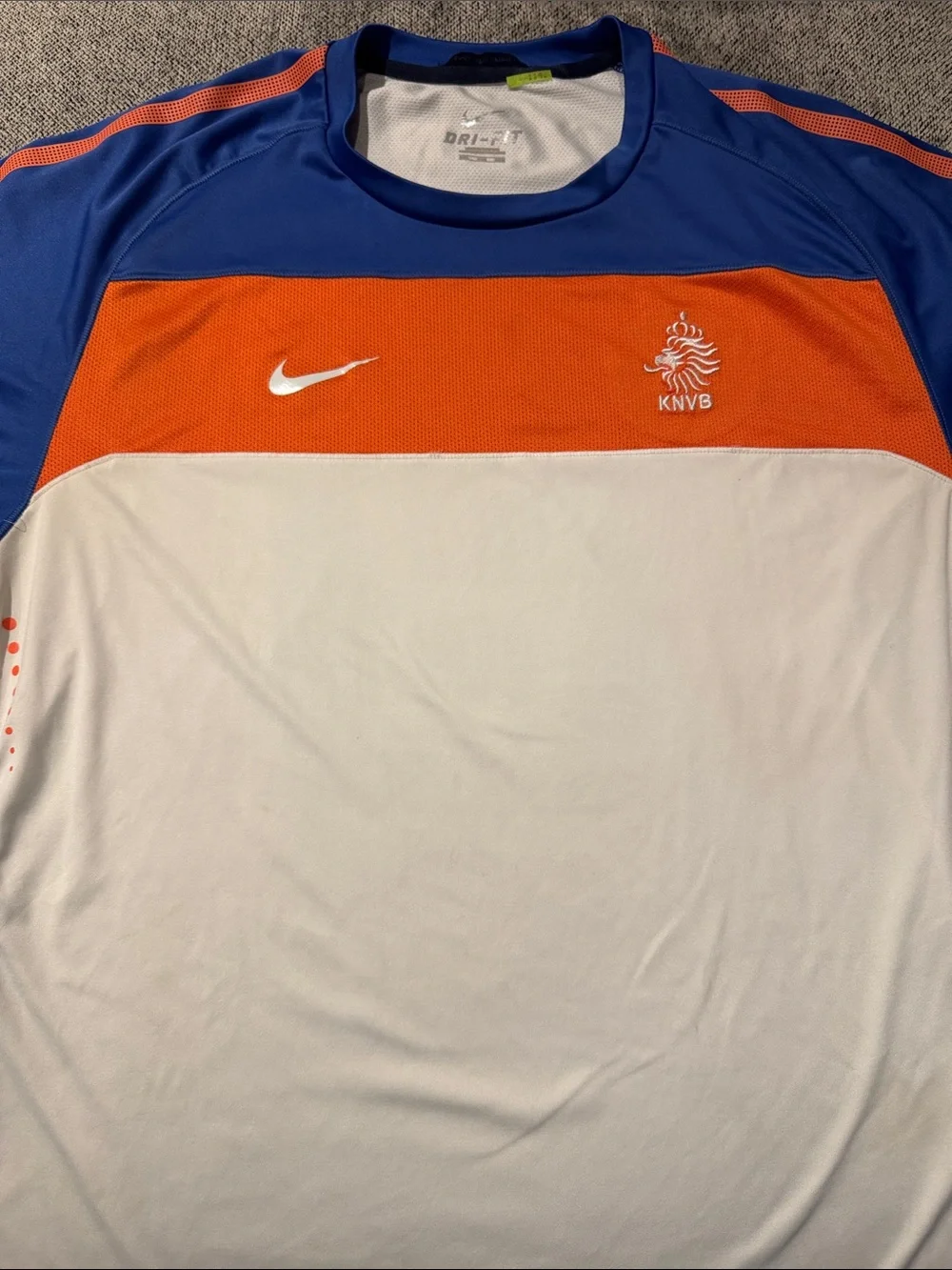 Nike KNVB 2004 - Royal Dutch Netherlands Blue Orange White Football Jersey
